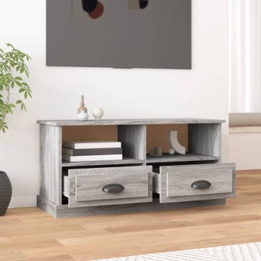 vidaXL Έπιπλο Τηλεόρασης Γκρι Sonoma93x35,5x45cm από Επεξεργ. Ξύλο