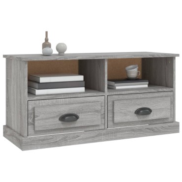 vidaXL Έπιπλο Τηλεόρασης Γκρι Sonoma93x35,5x45cm από Επεξεργ. Ξύλο