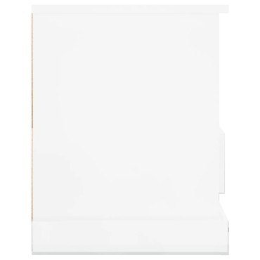 vidaXL Έπιπλο Τηλεόρασης Γυαλ. Λευκό 93x35,5x45cm Επεξεργασμένο Ξύλο