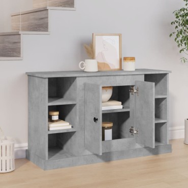 vidaXL Μπουφές Γκρι Σκυροδέματος 100x35,5x60cm Επεξεργασμένο Ξύλο 1 τεμ.