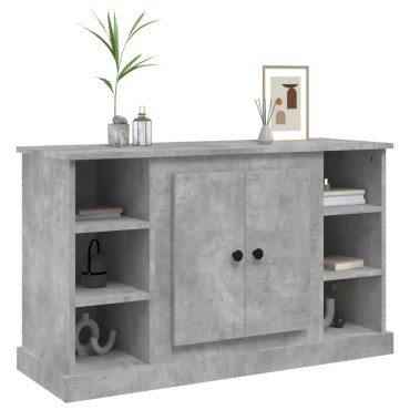 vidaXL Μπουφές Γκρι Σκυροδέματος 100x35,5x60cm Επεξεργασμένο Ξύλο 1 τεμ.