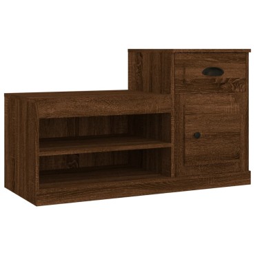 vidaXL Παπουτσοθήκη Καφέ Δρυς 100x42x60cm από Επεξεργασμένο Ξύλο