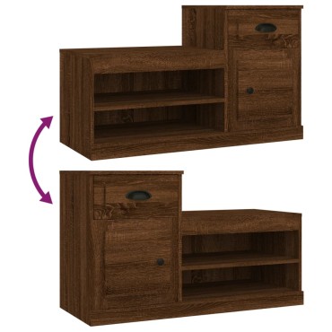 vidaXL Παπουτσοθήκη Καφέ Δρυς 100x42x60cm από Επεξεργασμένο Ξύλο