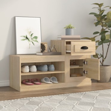 vidaXL Παπουτσοθήκη Sonoma Δρυς 100x42x60cm από Επεξεργασμένο Ξύλο