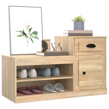vidaXL Παπουτσοθήκη Sonoma Δρυς 100x42x60cm από Επεξεργασμένο Ξύλο