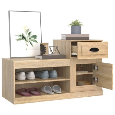 vidaXL Παπουτσοθήκη Sonoma Δρυς 100x42x60cm από Επεξεργασμένο Ξύλο