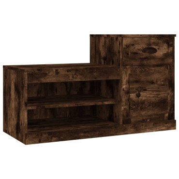 vidaXL Παπουτσοθήκη Καπνιστή Δρυς 100x42x60cm από Επεξεργασμένο Ξύλο