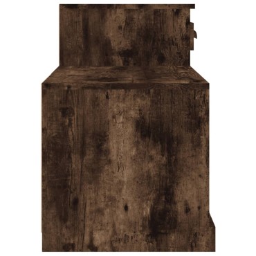 vidaXL Παπουτσοθήκη Καπνιστή Δρυς 100x42x60cm από Επεξεργασμένο Ξύλο