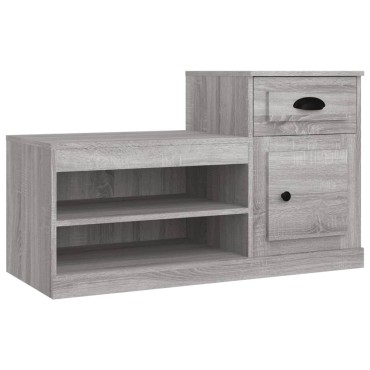 vidaXL Παπουτσοθήκη Γκρι Sonoma 100x42x60cm από Επεξεργασμένο Ξύλο