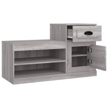 vidaXL Παπουτσοθήκη Γκρι Sonoma 100x42x60cm από Επεξεργασμένο Ξύλο