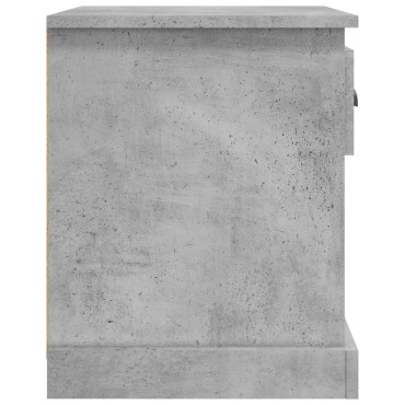 vidaXL Κομοδίνο Γκρι Σκυρ. 39x39x47,5cm από Επεξεργασμένο Ξύλο 1 τεμ.