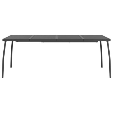 vidaXL Τραπέζι Κήπου Ανθρακί με Πλέγμα 200x100x72cm Ατσάλινο 1 τεμ.