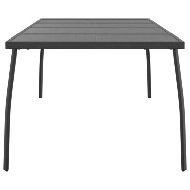vidaXL Τραπέζι Κήπου Ανθρακί με Πλέγμα 200x100x72cm Ατσάλινο 1 τεμ.