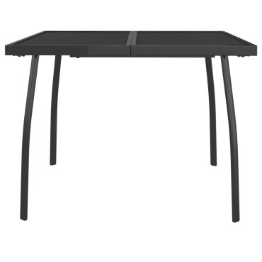 vidaXL Τραπέζι Κήπου Ανθρακί με Πλέγμα 100x100x72cm Ατσάλινο 1 τεμ.