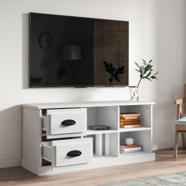 vidaXL Έπιπλο Τηλεόρασης Λευκό 102x35,5x47,5cm Επεξεργασμένο Ξύλο