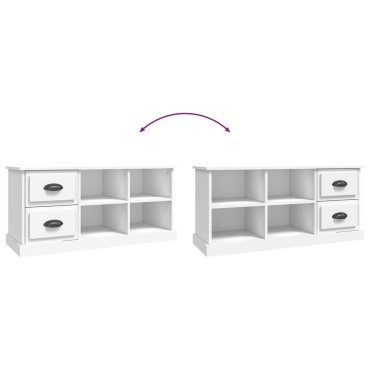 vidaXL Έπιπλο Τηλεόρασης Λευκό 102x35,5x47,5cm Επεξεργασμένο Ξύλο