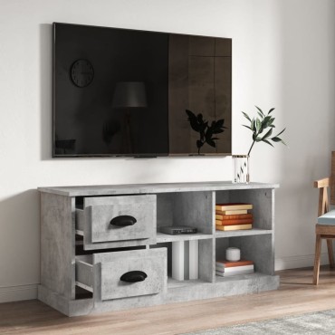 vidaXL Έπιπλο Τηλεόρασης Γκρι Σκυρ. 102x35,5x47,5cm Επεξ. Ξύλο