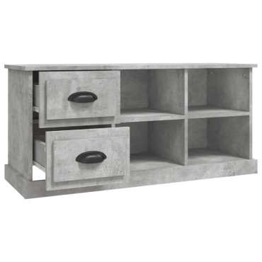 vidaXL Έπιπλο Τηλεόρασης Γκρι Σκυρ. 102x35,5x47,5cm Επεξ. Ξύλο