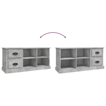 vidaXL Έπιπλο Τηλεόρασης Γκρι Σκυρ. 102x35,5x47,5cm Επεξ. Ξύλο