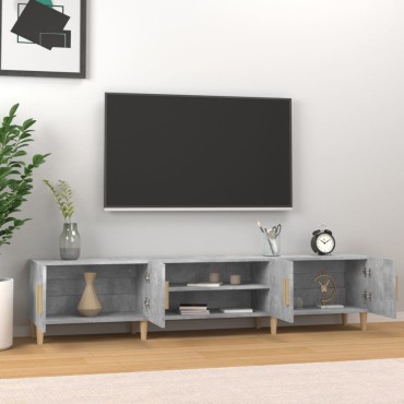 vidaXL Έπιπλο Τηλεόρασης Γκρι Σκυρ. 180x31,5x40cm Επεξ. Ξύλο