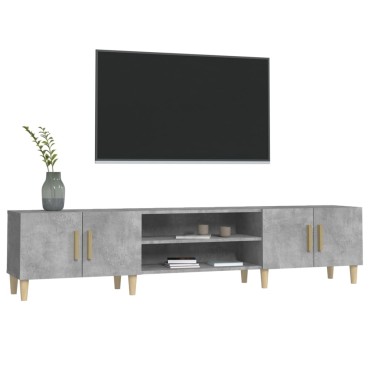 vidaXL Έπιπλο Τηλεόρασης Γκρι Σκυρ. 180x31,5x40cm Επεξ. Ξύλο