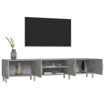 vidaXL Έπιπλο Τηλεόρασης Γκρι Σκυρ. 180x31,5x40cm Επεξ. Ξύλο
