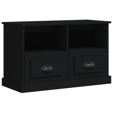 vidaXL Έπιπλο Τηλεόρασης Μαύρο 80x35x50cm Επεξ. Επεξεργασμένο Ξύλο