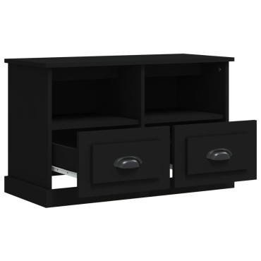 vidaXL Έπιπλο Τηλεόρασης Μαύρο 80x35x50cm Επεξ. Επεξεργασμένο Ξύλο