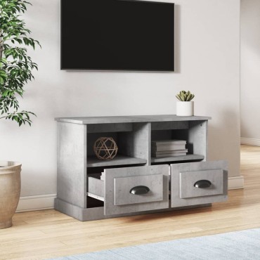 vidaXL Έπιπλο Τηλεόρασης Γκρι Σκυρ. 80x35x50cm Επεξ. Ξύλο