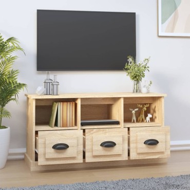 vidaXL Έπιπλο Τηλεόρασης Sonoma Δρυς 100x35x50cm Επεξ. Ξύλο