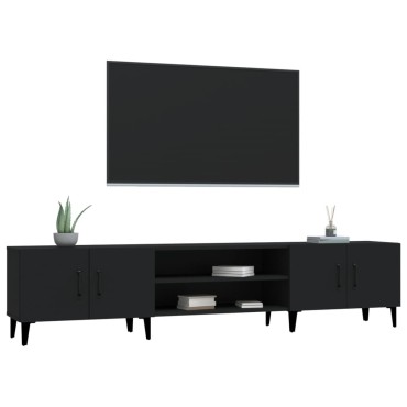 vidaXL Έπιπλο Τηλεόρασης Μαύρο 180x31,5x40 εκ. Επεξεργασμένο Ξύλο