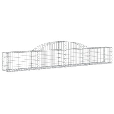 vidaXL Συρματοκιβώτια Τοξωτά 7 τεμ. 300x30x40/60 εκ. Γαλβαν. Ατσάλι