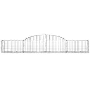 vidaXL Συρματοκιβώτια Τοξωτά 7 τεμ. 300x30x40/60 εκ. Γαλβαν. Ατσάλι