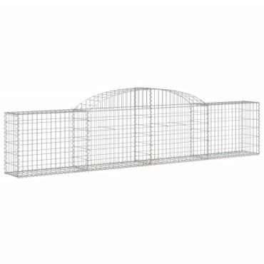 vidaXL Συρματοκιβώτια Τοξωτά 15 τεμ. 300x30x60/80 εκ. Γαλβαν. Ατσάλι