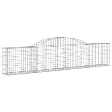 vidaXL Συρματοκιβώτια Τοξωτά 12 τεμ. 300x30x60/80 εκ. Γαλβαν. Ατσάλι