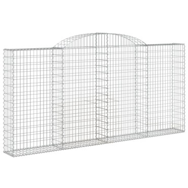vidaXL Συρματοκιβώτια Τοξωτά 6 τεμ. 300x30x140/160 εκ. Γαλβαν. Ατσάλι