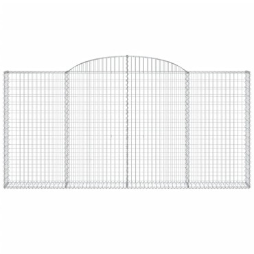 vidaXL Συρματοκιβώτια Τοξωτά 6 τεμ. 300x30x140/160 εκ. Γαλβαν. Ατσάλι