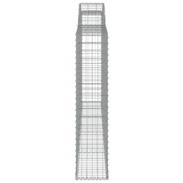 vidaXL Συρματοκιβώτια Τοξωτά 6 τεμ. 300x30x140/160 εκ. Γαλβαν. Ατσάλι