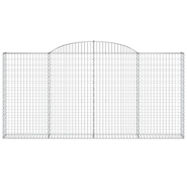 vidaXL Συρματοκιβώτια Τοξωτά 8 τεμ. 300x30x140/160 εκ. Γαλβαν. Ατσάλι