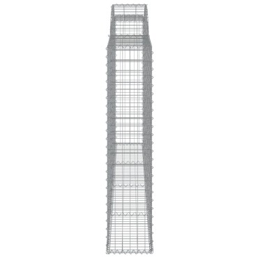vidaXL Συρματοκιβώτια Τοξωτά 8 τεμ. 300x30x140/160 εκ. Γαλβαν. Ατσάλι