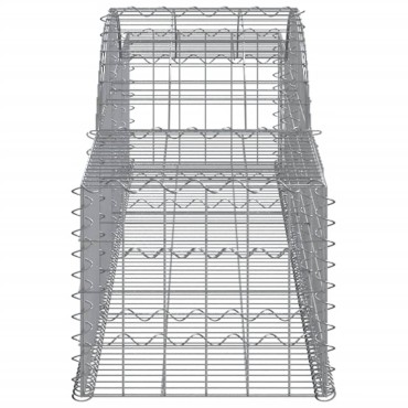 vidaXL Συρματοκιβώτια Τοξωτά 4 τεμ. 300x50x40/60 εκ. Γαλβαν. Ατσάλι