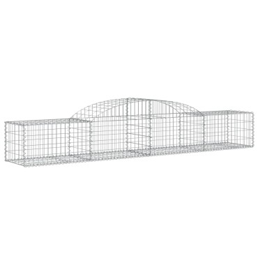 vidaXL Συρματοκιβώτια Τοξωτά 8 τεμ. 300x50x40/60 εκ. Γαλβαν. Ατσάλι