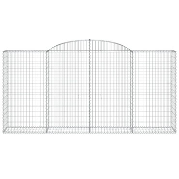 vidaXL Συρματοκιβώτια Τοξωτά 17 τεμ. 300x50x140/160 εκ. Γαλβαν. Ατσάλι