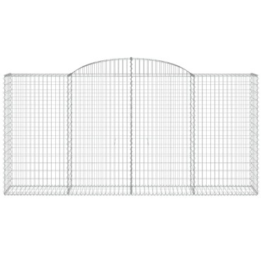 vidaXL Συρματοκιβώτια Τοξωτά 13 τεμ. 300x50x140/160 εκ. Γαλβαν. Ατσάλι