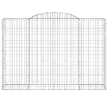 vidaXL Συρματοκιβώτια Τοξωτά 4 τεμ. 300x50x200/220 εκ. Γαλβαν. Ατσάλι