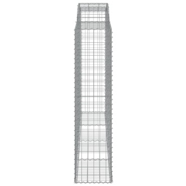 vidaXL Συρματοκιβώτια Τοξωτά 2 τεμ. 300x50x200/220 εκ. Γαλβαν. Ατσάλι