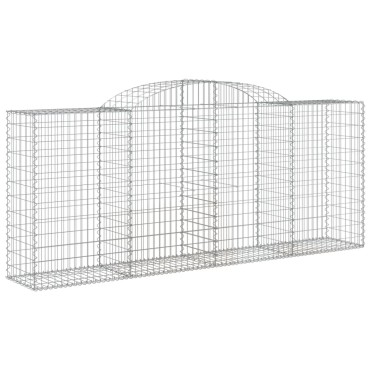 vidaXL Συρματοκιβώτια Τοξωτά 11 τεμ. 300x50x120/140 εκ. Γαλβαν. Ατσάλι