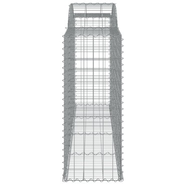 vidaXL Συρματοκιβώτια Τοξωτά 3 τεμ. 300x50x120/140 εκ. Γαλβαν. Ατσάλι