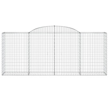 vidaXL Συρματοκιβώτια Τοξωτά 8 τεμ. 300x50x120/140 εκ. Γαλβαν. Ατσάλι