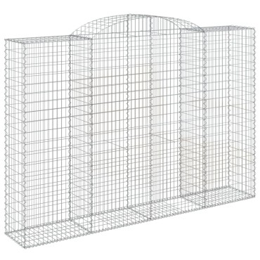 vidaXL Συρματοκιβώτια Τοξωτά 3 τεμ. 300x50x200/220 εκ. Γαλβαν. Ατσάλι